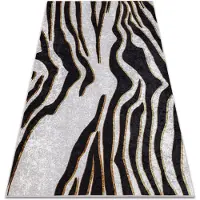 Rugsx MIRO 52002.807 tvättmatta Zebra metrisk halkskydd - kräm / svart 140x190 cm