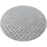 Rugsx Matta BUBBLE circle silver 21 IMITATION OF RABBIT FUR 3D strukturell cirkel 80 cm