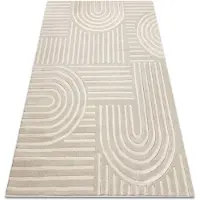 Rugsx Matta BALANCE 1918 taupe - Geometrisk, strukturell, glamour 240x330 cm