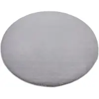 Rugsx Matta BUNNY cirkel silver IMITATION AV KANINSPEL cirkel 80 cm