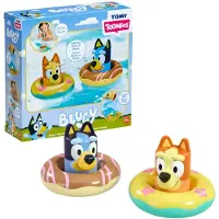 Tomy Toomies Splash & Float Bingo och Bluey Water Toys - 2 -in -1 Toddler Water Toys With Pour Cup and Water Wheel Toy - Toddler Bath Toys and Bl