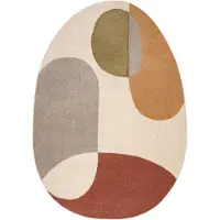 Rugsx Matta FUSION 5706 kräm / terrakotta Shape - Geometrisk, modern, abstrakt, oregelbunden 160x220 cm