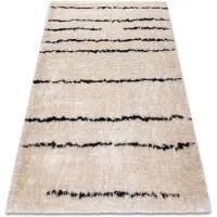 Rugsx Matta FLUFFY 2371 shaggy bälten - kräm / antracit 80x150 cm