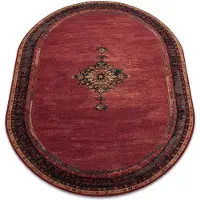 Rugsx Ullmatta POLONIA oval SAMARKAND ruby 200x300 cm