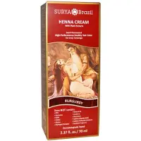 Surya Henna Cream, Hair Coloring & Conditioning Treatment, Burgundy, 2.37 fl oz (70 Ml)