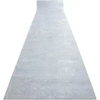 Rugsx Löpare anti-halk LOTUS SMOOTH 52421 Melerad grå tvättmatta 100cm 100x1050 cm