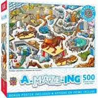 Masterpieces A-Maze-Ing 500-bitars pussel fr vuxna familjer eller barn - Evolution Laboratory - 15"x21"