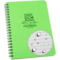 Rite in the rain Side Spiral Notebook, 18x12cm - Hi Vis Green