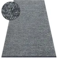Rugsx Matta FLORENCE 24021 Enfärgad, glamour, flatvävd, fransar - havets färg 175x270 cm