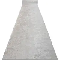 Rugsx Löpare anti-halk LOTUS SMOOTH 52420 Melerad beige tvättmatta 120cm 120x880 cm