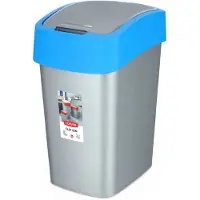 Curver papperskorg "FLIP BIN" 25 L silver/blå