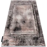Rugsx Modern DE LUXE matta 634 Ram vintage - structural grå / rosa 120x170 cm