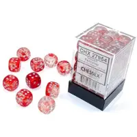 Nebula 12mm d6 Rd/Silver med Luminary Dice Block (36 trningar)
