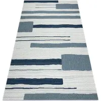 Rugsx Matta COLOR 19676369 SISAL rader beige / blå 120x170 cm
