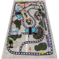 Rugsx JUNIOR 51803.804 tvättmatta Stad, gator för barn halkskydd - beige 160x220 cm