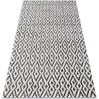 Rugsx Modern matta MUNDO E0621 geometrisk utomhus beige / svart 160x220 cm