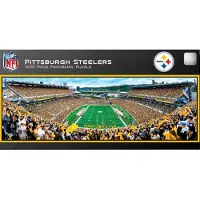Masterpieces 1000 bitar sport pussel - NFL Pittsburgh Steelers Endzone View Panoramic - 13"x39"