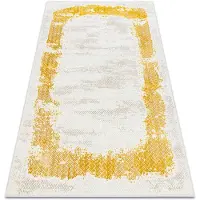 Rugsx Matta CORE 004A Ram, skuggad - struktur, två nivåer av hudna, elfenben / guld 200x290 cm