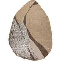 Rugsx ORGANIC 2739 sisalmatt Sten naturlig / ecru – modern oregelbunden form 160x220 cm