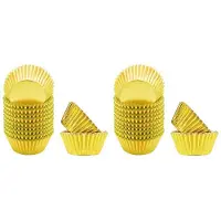 Melitt 1000 St Silverfolie Cupcake Liners för Bakning Bakning Cups Tjocka och Robusta, Oljebeständig, Muffin Liners Papper B