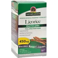 Natures Answer , Naturens Svar, Licorice, 450 mg, 90 Vegetariska Kapslar