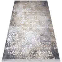 Rugsx Modern LUCE 84 matta Ornament vintage - structural grå / senap 134x190 cm