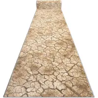 Rugsx Löpare KARMEL Terra sprucken mark grå karamell 70 cm 70x340 cm