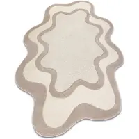 Rugsx DUNE 8086 SHAPE matta kräm / beige – Abstraktion, struktur, oregelbunden form 200x290 cm