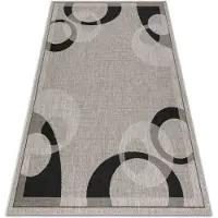 Rugsx MATTA SISAL FLOORLUX 20078 silver / svart 160x230 cm