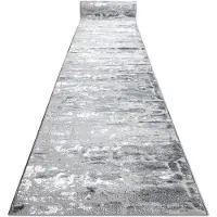 Rugsx Löpare Structural MEFE 6184 två nivåer av hudna svart grå 200 cm 200x100 cm