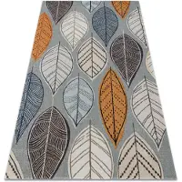 Rugsx Modern matta MUNDO E0641 löv utomhus blå / beige 120x170 cm