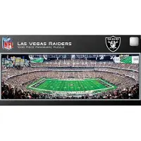 Masterpieces 1000 Piece Sports Jigsaw Puzzle - NFL Las Vegas Raiders Center View Panoramic - 13"x39"
