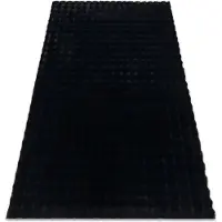 Rugsx Matta BUBBLE svart 25 IMITATION OF RABBIT FUR 3D strukturell 120x170 cm