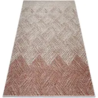 Rugsx Matta FUSION 9775 kräm / terrakotta - Geometrisk, modern, abstrakt 200x290 cm
