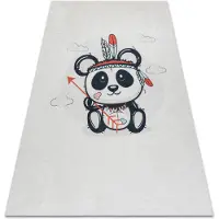 Rugsx BAMBINO 1129 tvättmatta panda, för barn halkskydd - kräm 160x220 cm