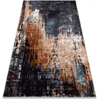 Rugsx MIRO 51454.802 tvättmatta abstraktion metrisk halkskydd - mörkblå / beige 120x170 cm