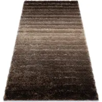 Rugsx Modern matta FLIM 007-B3 lurvig, bälten - structural brun 120x160 cm