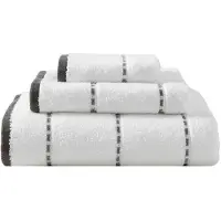 Tommy Bahama Badlakan Set Mjuk bomull Badrumsinredning Hgabsorberande och medelvikt 3-delad Ridley Solid Grey