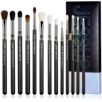 Jessup Eye Makeup Brushes Set Professional Blending Brush fr Makeup Eyeshadow 13st Premium Synthetic Blender Brush Makeup Black T338