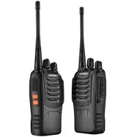Zandona 2-Pack BF-888S Walkie Talkie Tvåvägsradio Set BF 888s UHF 400-470MHz 16-Kanalig Walkie-Talkie Radio Transceiver