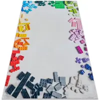 Rugsx BAMBINO 38480 tvättmatta Byggsats för barn halkskydd - grå / gul 120x170 cm