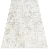Rugsx Modern matta DUKE 51374 kräm - Vintage, strukturerad, mycket mjuk, fransar 120x170 cm