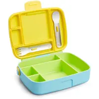 Munchkin Lunch Bento Box fr barn inkluderar redskap Grn