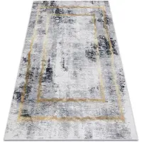 Rugsx ANDRE 1065 tvättmatta Ram vintage halkskydd - grå / guld 160x220 cm