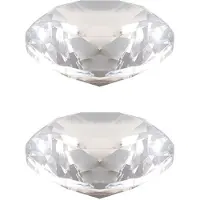 Typecat 2st 80 mm K9 Kristalldiamant Pappersdekorativ Dekorativ Regnbågsmaskin Prismaglas Diamanter Bröllopsrum Skrivbordsdekorationer A