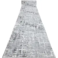 Rugsx Löpare Structural MEFE 8722 två nivåer av hudna grå / vit 100 cm 100x130 cm