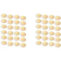 Semoic 48-Pack Flamlösa Led Flytande Ljus, 200 Timmars Vit Batteridrift Vattentät Värmeljus för Cylindervaser