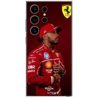 Ferrari Coque - Ferrari - Samsung Galaxy S25 Ultra - Silicone - Noir - Lewis Hamilton Wallpaper svart