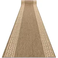 Rugsx Löpare SIZAL FLOORLUX design 20014 kaffe / mais 80 cm 80x100 cm