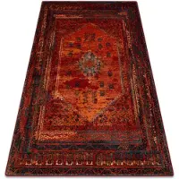 Rugsx Ullmatta OMEGA MISTIK röd 135x200 cm
